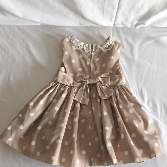 Jason Wu Neiman Marcus beige polka dot dress 18mth - Picture 6 of 8